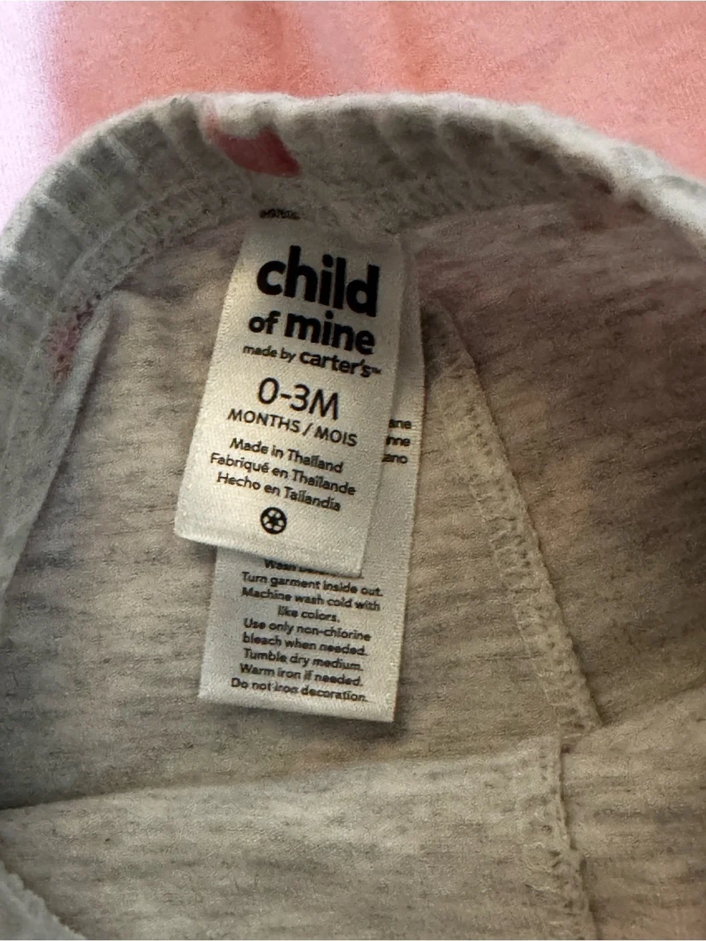 Carter's Light Pink Baby Bodysuit